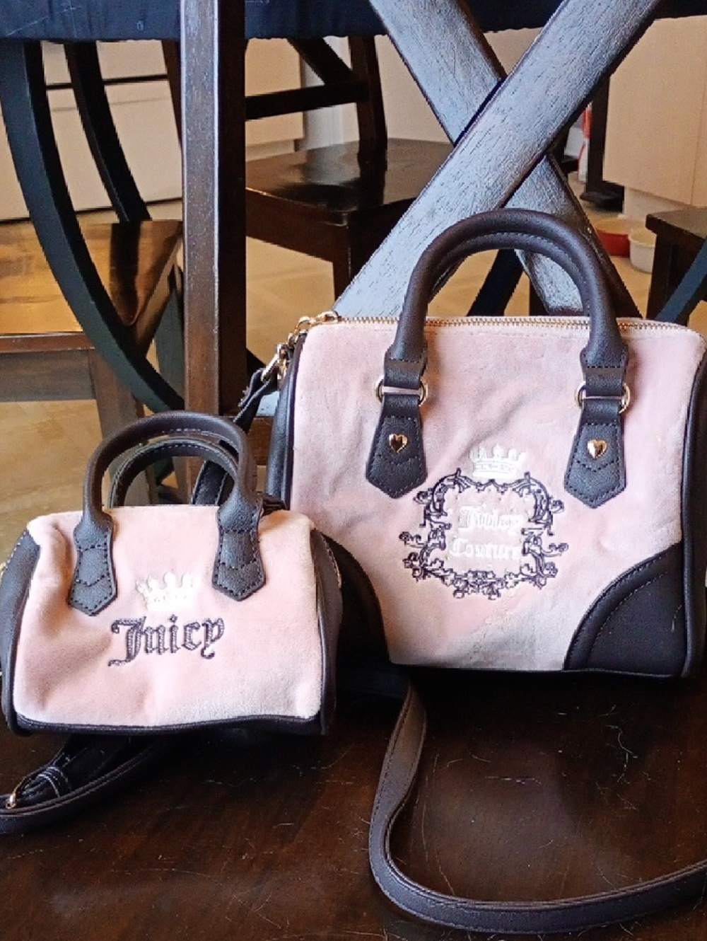 Juicy Couture Pink and Brown Two-Tone Satchel-Mommy And Me